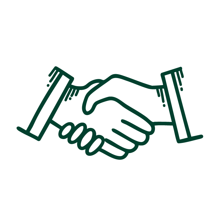 Handshake Dark Green