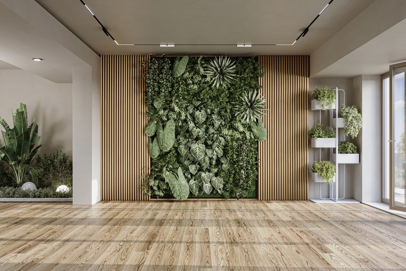 Green Wall Inside Green Wall Inside