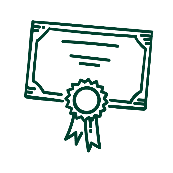 Accreditation Dark Green